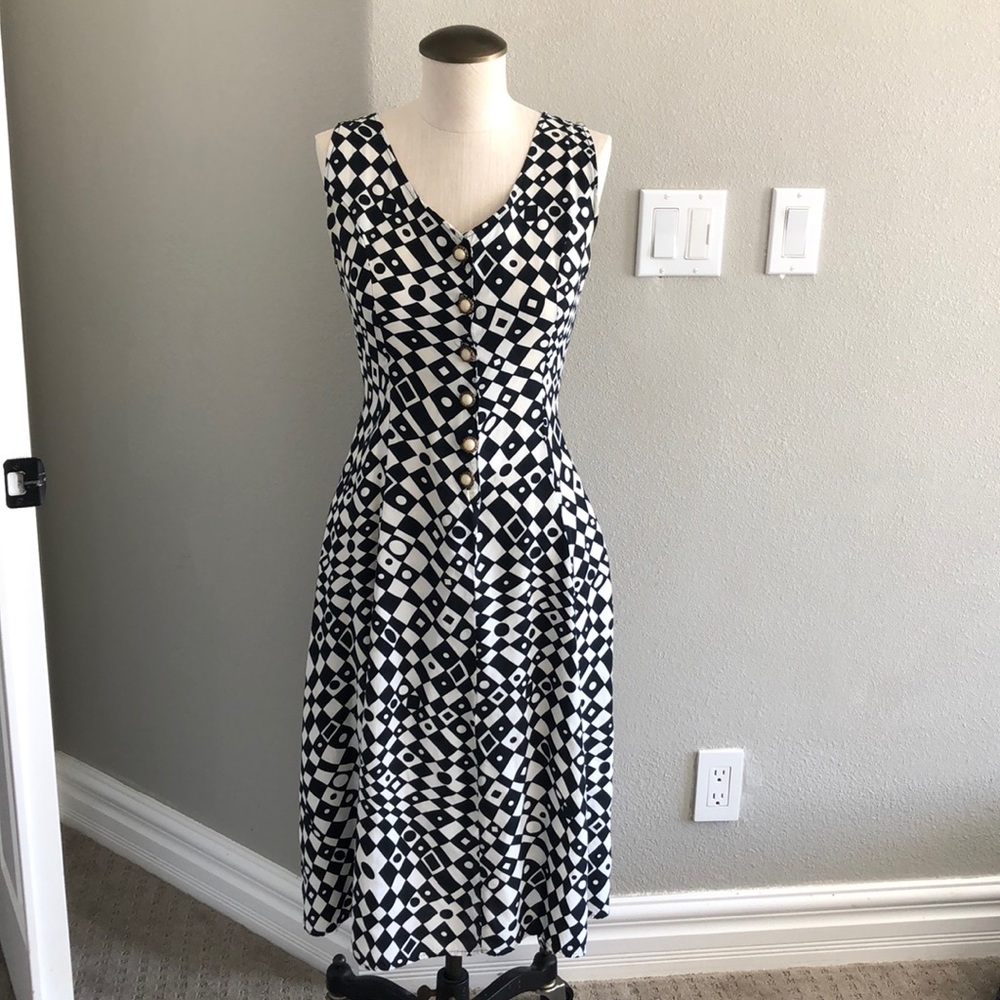 Vintage 1990’s Op Art Sundress Dress Small